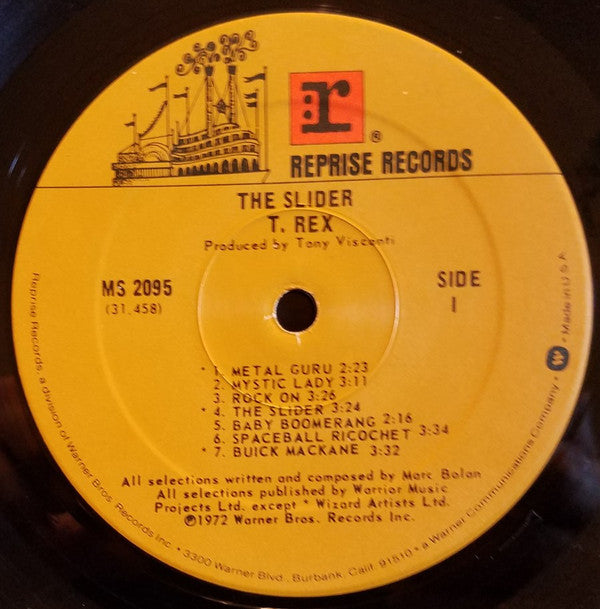T. Rex - The Slider (Vinyl, LP, Album, Reissue) Very Good Plus (VG+) / Very Good Plus (VG+)
