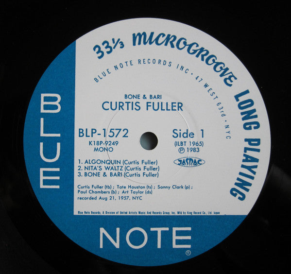 Curtis Fuller - Bone & Bari (Vinyl, LP, Album, Mono, Reissue) Near Mint (NM or M-) / Very Good Plus (VG+)
