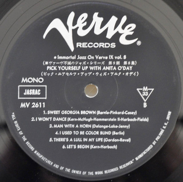 Anita O'Day - Pick Yourself Up (Vinyl, LP, Album, Reissue, Mono) Very Good Plus (VG+) / Very Good (VG)