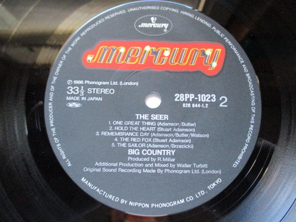 Big Country - The Seer (Vinyl, LP, Album) Very Good (VG) / Very Good (VG)