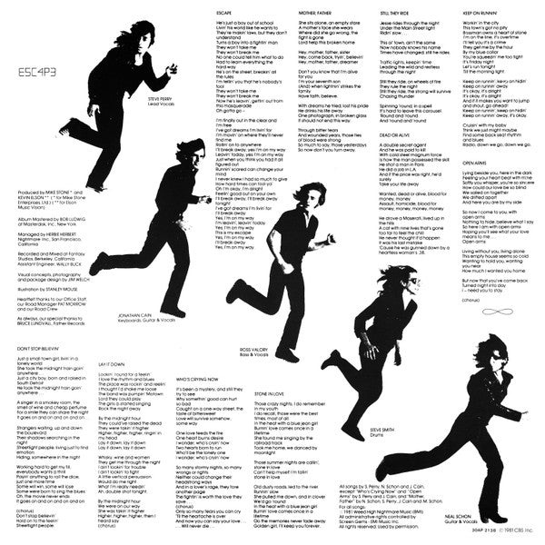 Journey - Escape (Vinyl, LP, Album)