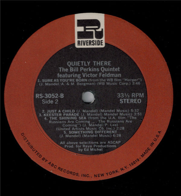 Bill Perkins Quintet - Quietly There (Vinyl, LP, Album, Reissue) Very Good (VG) / Very Good (VG)