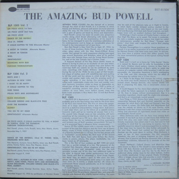 Bud Powell - The Amazing Bud Powell, Volume 2 (Vinyl, LP, Album, Stereo, Reissue, Remastered) Very Good Plus (VG+) / Very Good Plus (VG+)