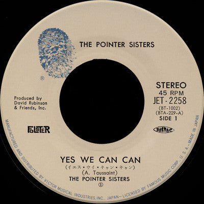 Pointer Sisters - Yes We Can Can (Vinyl, 7", Single) Very Good Plus (VG+) / Very Good Plus (VG+)