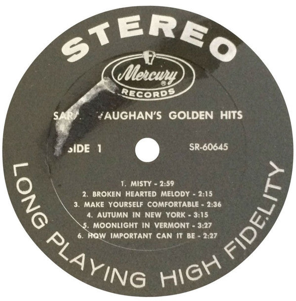Sarah Vaughan - Sarah Vaughan's Golden Hits (Vinyl, LP, Compilation, Stereo) Very Good (VG) / Very Good (VG)
