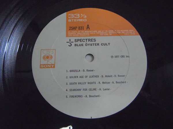 Blue Öyster Cult - Spectres (Vinyl, LP, Album) Good Plus (G+) / Good Plus (G+)