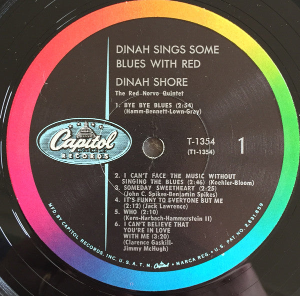 Dinah Shore - Dinah Sings Some Blues With Red (Vinyl, LP, Mono) Good Plus (G+) / Very Good (VG)