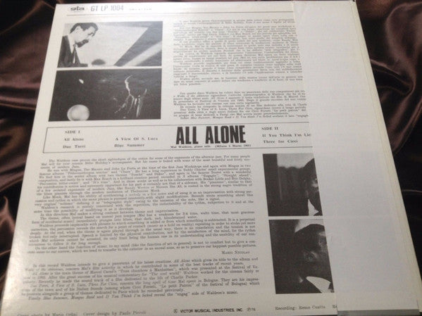 Mal Waldron - All Alone (Vinyl, LP, Album, Reissue, Mono)