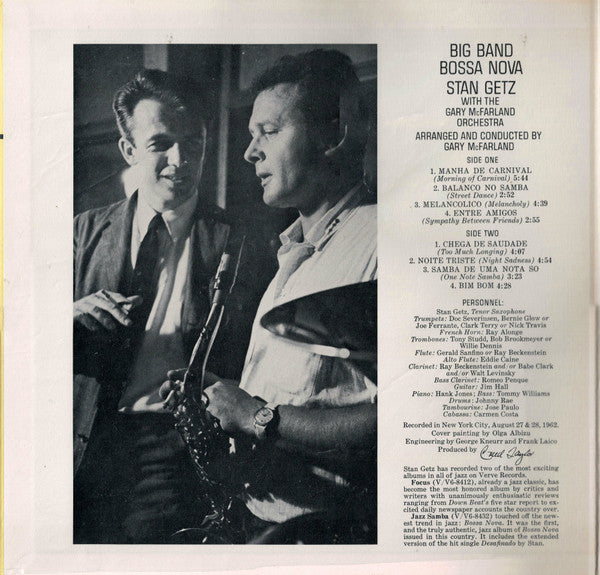 Stan Getz - Big Band Bossa Nova (Vinyl, LP, Album, Reissue, Stereo)