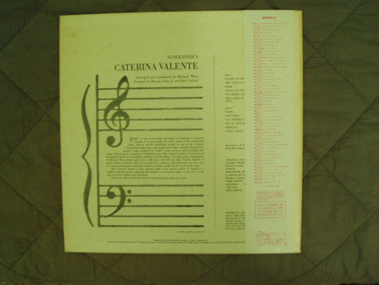 Caterina Valente - Super - Fonics (Vinyl, LP, Compilation) Very Good Plus (VG+) / Good Plus (G+)