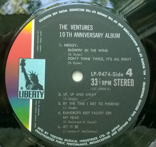 The Ventures - 10th Anniversary Album (Vinyl, LP, Album, Stereo)