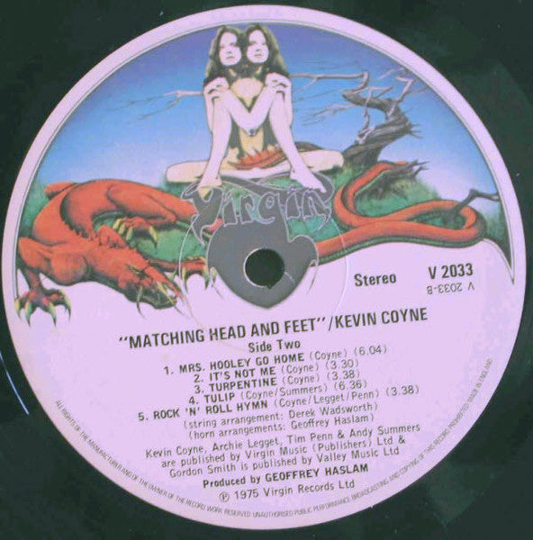 Kevin Coyne - Matching Head And Feet (Vinyl, Stereo, LP, Album) Very Good Plus (VG+) / Very Good (VG)