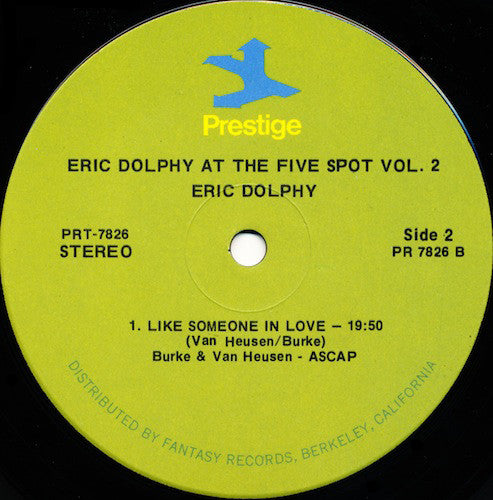 Eric Dolphy - At The Five Spot Volume 2 (Vinyl, LP, Album, Reissue, Stereo) Very Good Plus (VG+) / Very Good (VG)