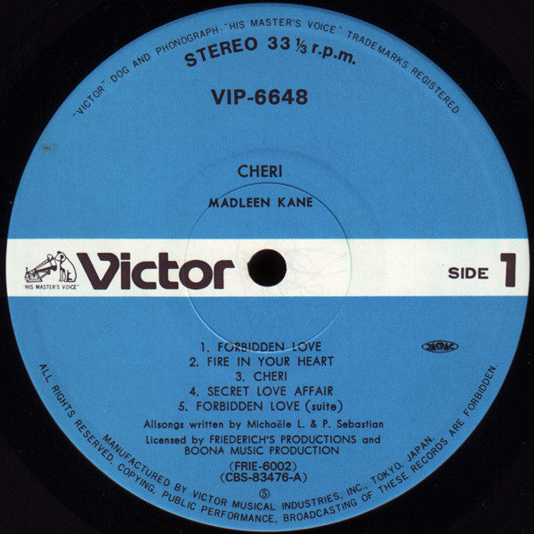 Madleen Kane - Cheri (Vinyl, LP, Album) Very Good Plus (VG+) / Very Good Plus (VG+)