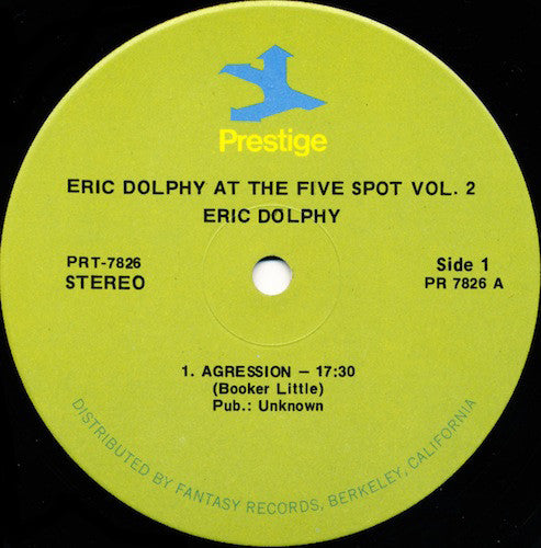 Eric Dolphy - At The Five Spot Volume 2 (Vinyl, LP, Album, Reissue, Stereo) Very Good Plus (VG+) / Very Good (VG)