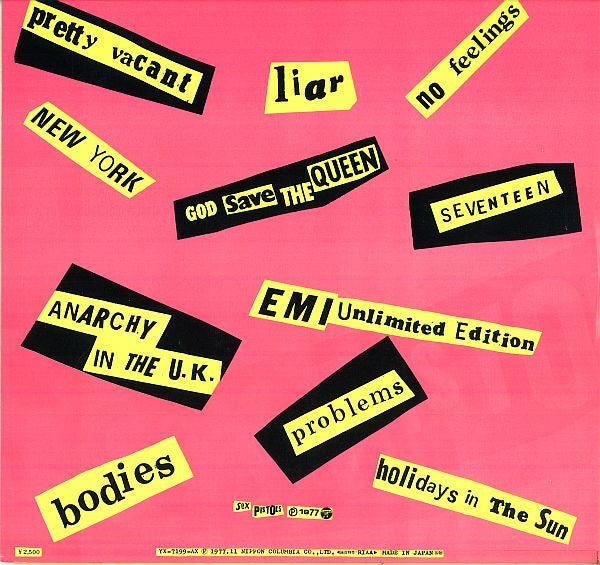 Sex Pistols - Never Mind The Bollocks Here's The Sex Pistols = 勝手にしやがれ (Vinyl, LP, Album, Stereo) Near Mint (NM or M-) / Very Good Plus (VG+)