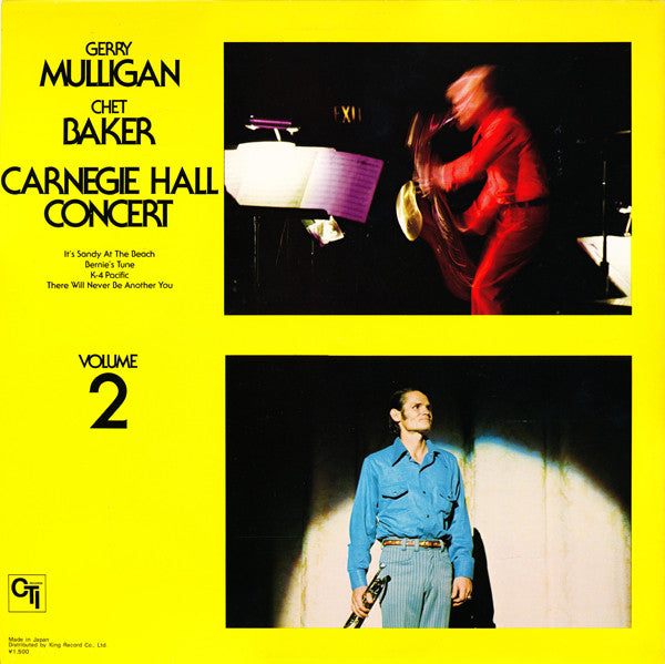 Gerry Mulligan - Carnegie Hall Concert Volume 2 (Vinyl, LP, Album, Limited Edition, Reissue, Stereo) Very Good Plus (VG+) / Very Good (VG)