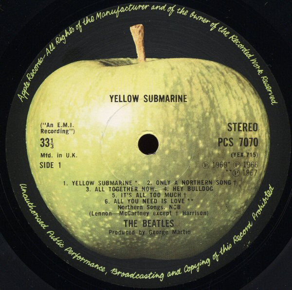 The Beatles - Yellow Submarine (Vinyl, LP, Album, Reissue, Stereo) Very Good Plus (VG+) / Very Good (VG)