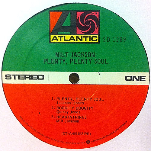 Milt Jackson - Plenty, Plenty Soul (Vinyl, LP, Album, Reissue, Stereo) Good Plus (G+) / Good (G)