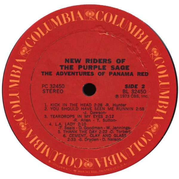 New Riders Of The Purple Sage - The Adventures Of Panama Red (Vinyl, Album, LP, Reissue) Very Good Plus (VG+) / Very Good Plus (VG+)