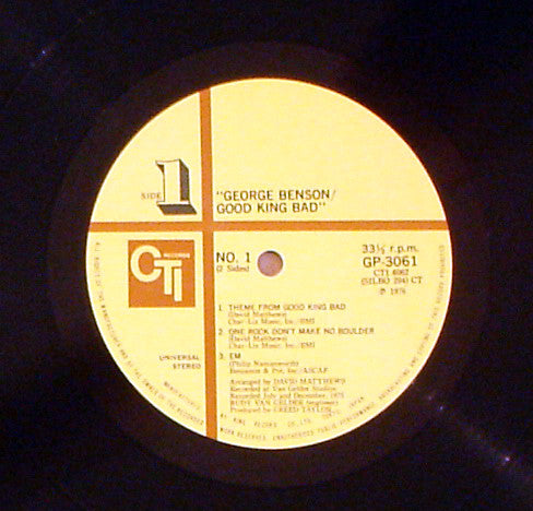 George Benson - Good King Bad (Vinyl, LP, Album) Very Good (VG) / Good Plus (G+)