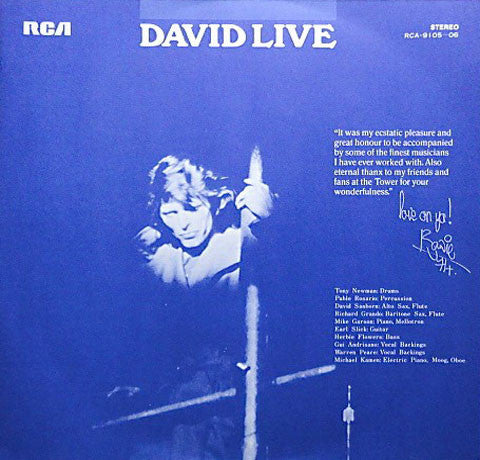 David Bowie - David Live (2xVinyl, LP, Album, Reissue) Very Good (VG) / Very Good (VG)