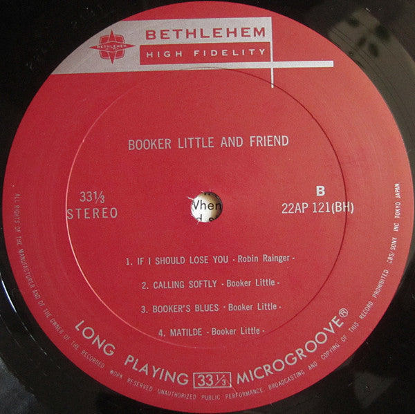 Booker Little - And Friend* (Vinyl, LP, Album, Reissue, Stereo)