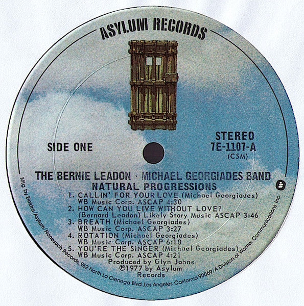 The Bernie Leadon-Michael Georgiades Band - Natural Progressions (Vinyl, LP, Album) Very Good (VG) / Very Good Plus (VG+)