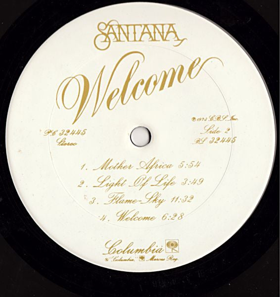 Santana - Welcome (Vinyl, LP, Album, Stereo) Very Good (VG) / Very Good (VG)