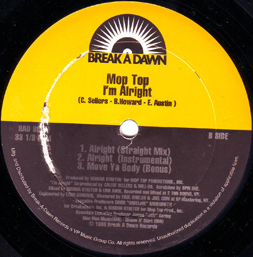 Mop Top - Forever (Verbal Assault) / I'm Alright (Vinyl, 12", 33 ⅓ ...