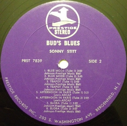 Sonny Stitt - Bud's Blues (Vinyl, LP, Album, Reissue, Remastered) Very Good Plus (VG+) / Very Good (VG)