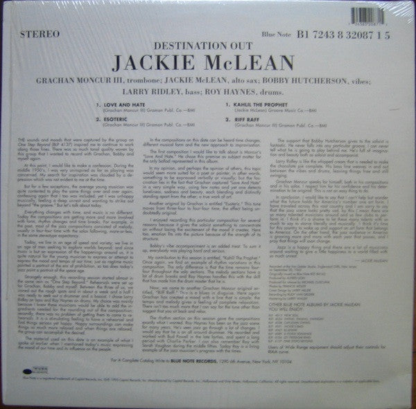 Jackie McLean - Destination... Out! (Vinyl, LP, Album, Limited Edit...