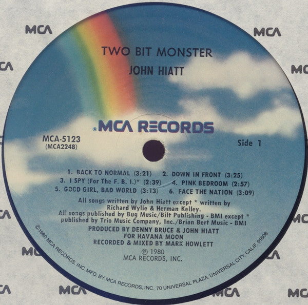 John Hiatt - Two Bit Monsters (Vinyl, LP, Album) Good Plus (G+) / Very Good Plus (VG+)