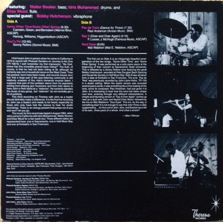 John Hicks - In Concert (Vinyl, LP, Album) Very Good (VG) / Very Good Plus (VG+)