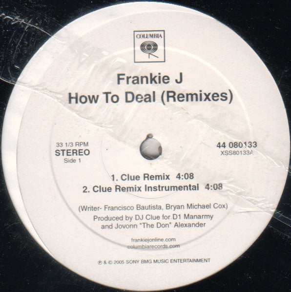 Frankie J. (3) - How To Deal (Remixes) (Vinyl, 12", 33 ⅓ RPM) Very Good Plus (VG+) / Very Good Plus (VG+)