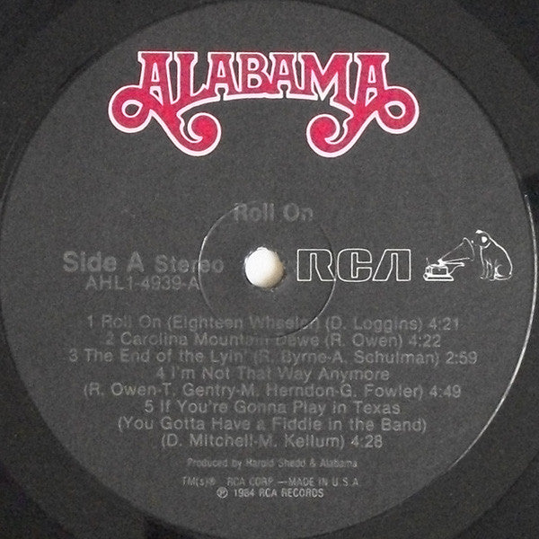 Alabama - Roll On (Vinyl, LP, Album) Very Good (VG) / Good Plus (G+)