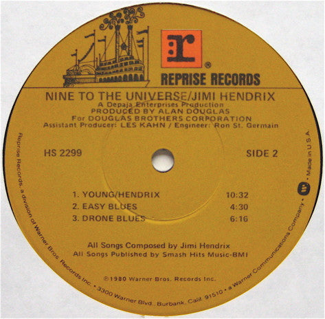 Jimi Hendrix - Nine To The Universe (Vinyl, LP, Album) Very Good (VG) / Very Good (VG)