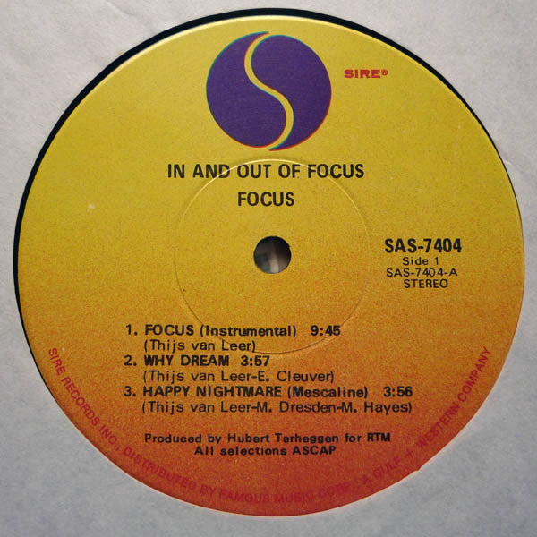 Focus (2) - In And Out Of Focus (Vinyl, LP, Album, Reissue) Very Good (VG) / Very Good (VG)