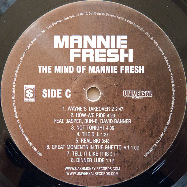 Mannie Fresh - The Mind Of Mannie Fresh (Vinyl, LP, Album)