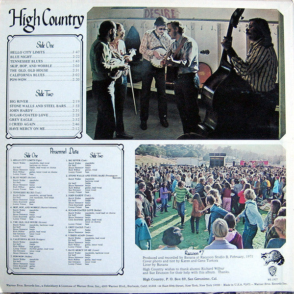 High Country - High Country (Vinyl, LP, Album, Stereo) Very Good Plus (VG+) / Very Good Plus (VG+)