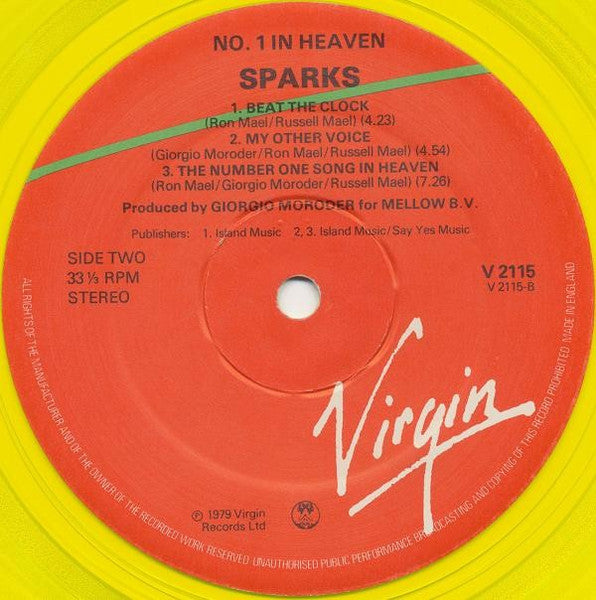 Sparks - No. 1 In Heaven (Vinyl, LP, Album) Near Mint (NM or M-) / Very Good (VG)