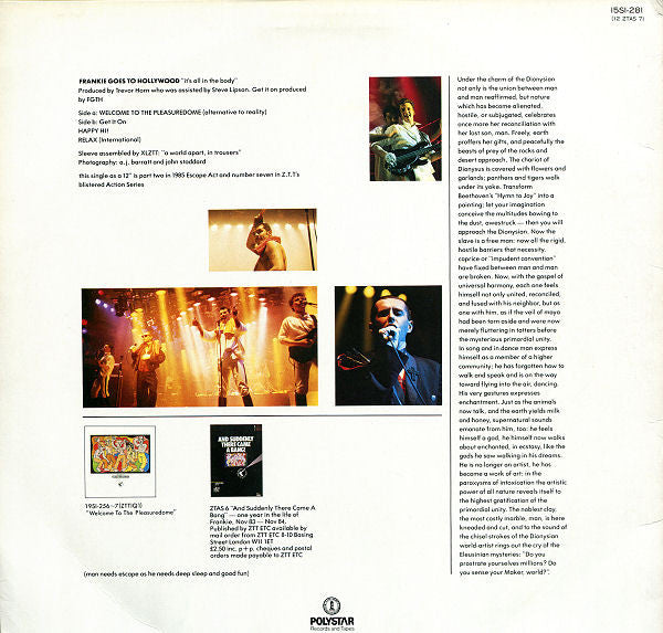 Frankie Goes To Hollywood - Welcome To The Pleasuredome (Vinyl, 12"...