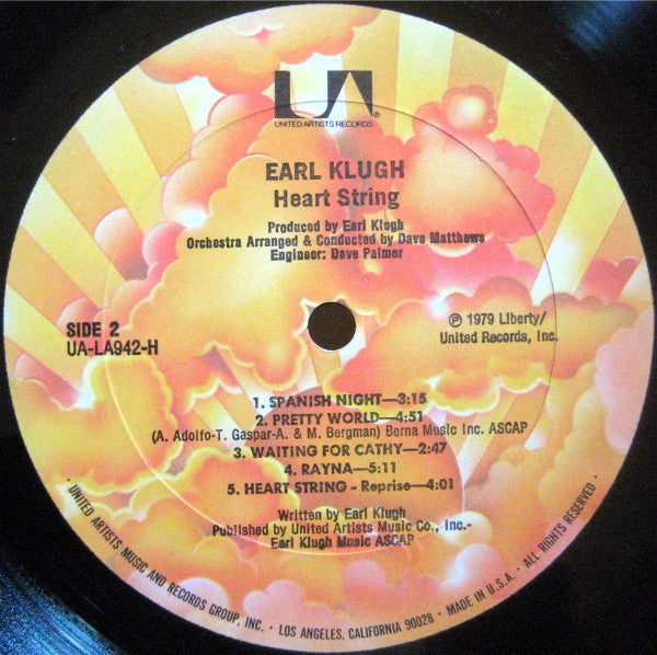 Earl Klugh - Heart String (Vinyl, LP, Album) Very Good Plus (VG+) / Very Good Plus (VG+)
