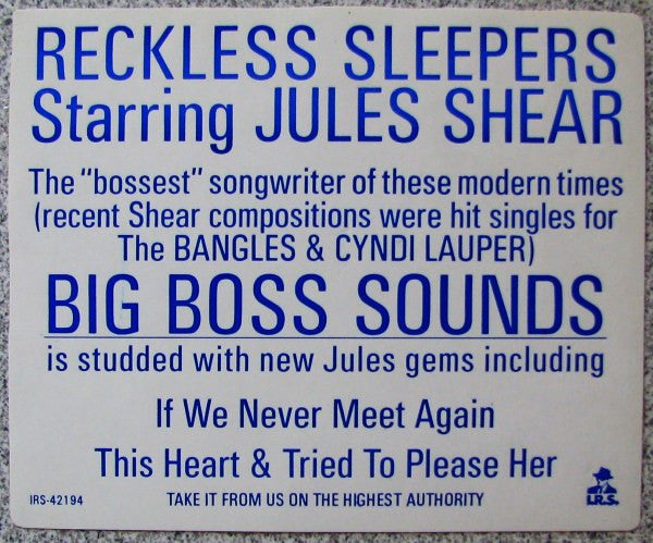 Reckless Sleepers - Big Boss Sounds (Vinyl, LP, Album) Very Good (VG) / Very Good (VG)