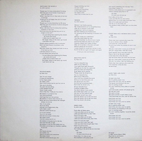 John Lennon & Yoko Ono - Double Fantasy (Vinyl, LP, Album, Stereo)
