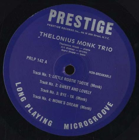 Thelonious Monk Trio - Thelonious (Vinyl, LP, 10", Reissue) Very Good Plus (VG+) / Very Good Plus (VG+)