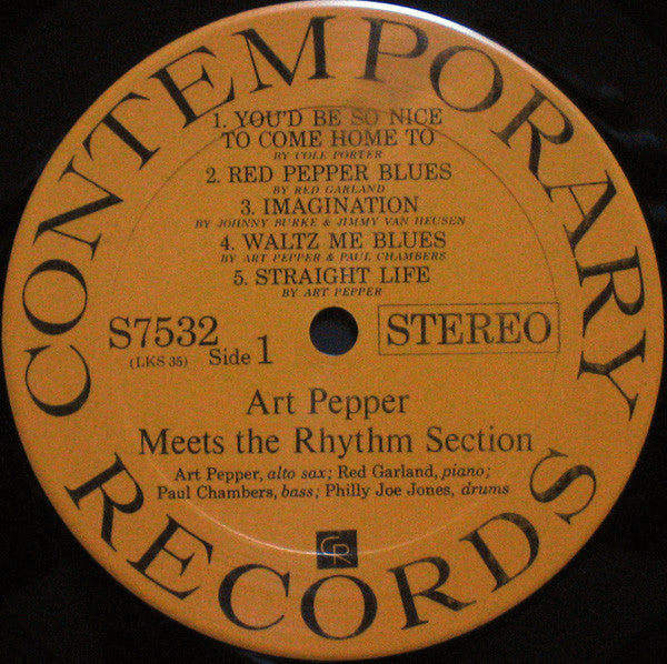 Art Pepper - Art Pepper Meets The Rhythm Section (Vinyl, LP, Album, Reissue, Repress, Stereo) Good Plus (G+) / Good Plus (G+)