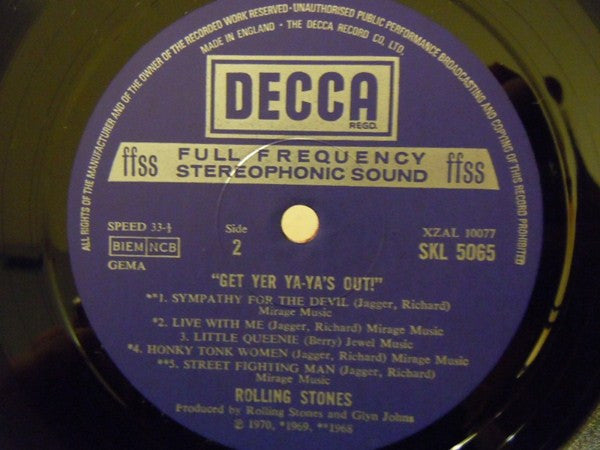 The Rolling Stones - Get Yer Ya-Ya's Out! (The Rolling Stones In Concert) (Vinyl, LP, Album) Very Good (VG) / Very Good Plus (VG+)