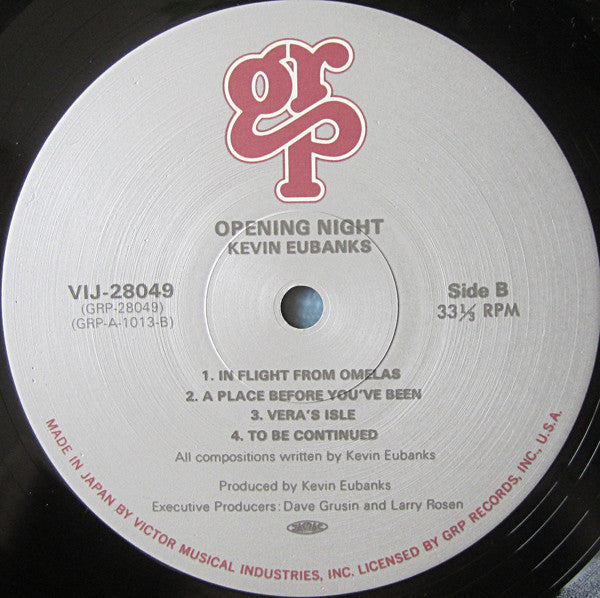 Kevin Eubanks - Opening Night (Vinyl, LP) Near Mint (NM or M-) / Very Good Plus (VG+)