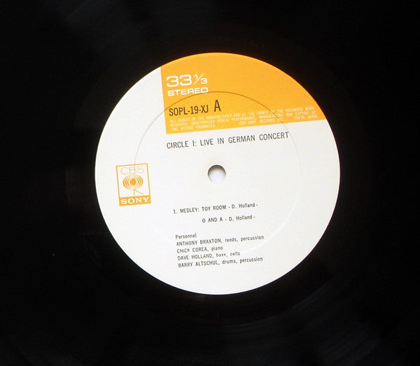 Circle (5) - Circle-1 Live In German Concert (Vinyl, LP, Album)